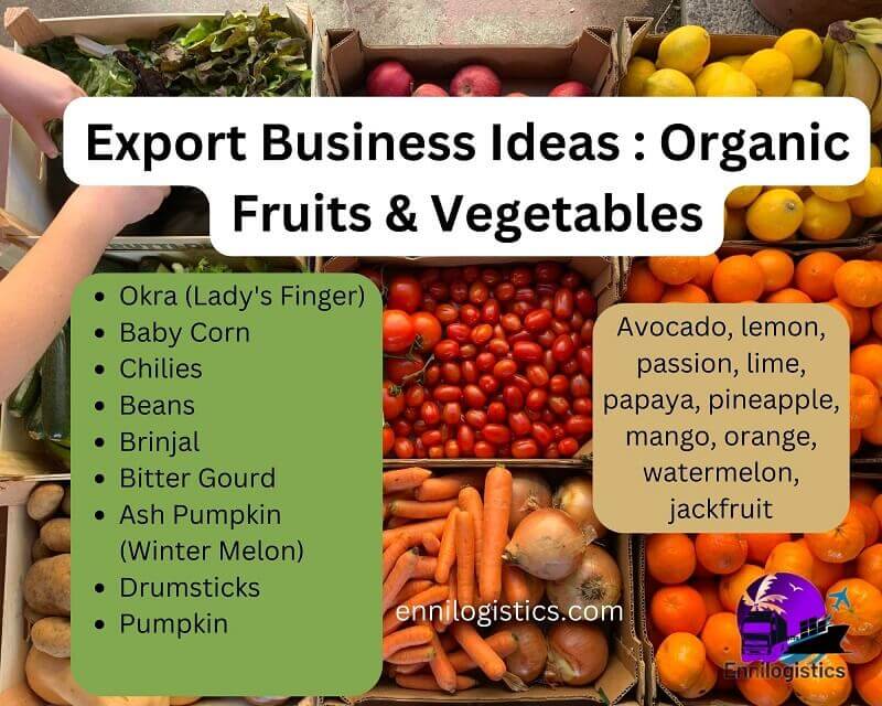Export Business ideas: Organic fruits and Vegetables