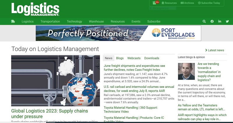 Logistics blog websites-Logisticsmanagement