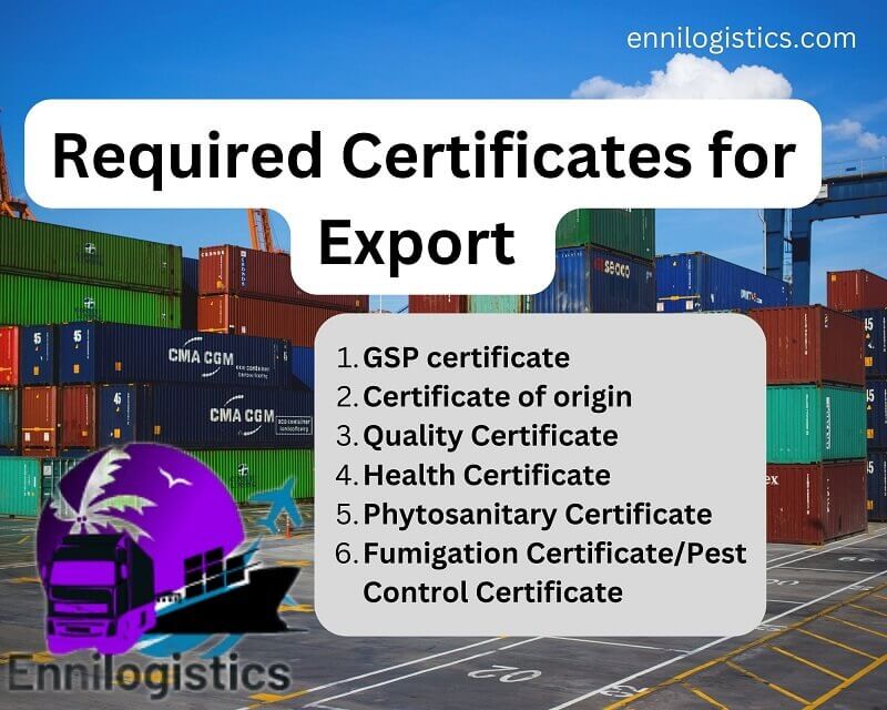 Required Certificates For Export From Sri Lanka Ennilogistics